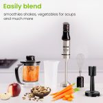 INALSA Hand Blender 1500 W|Silent DC Copper Motor|European Stepless Variable Speed Design| X.Large 1L Chopper|Unique Potato Masher| Detachable| Stainless Steel-Robot INOX 1500 StepUp - Image 10