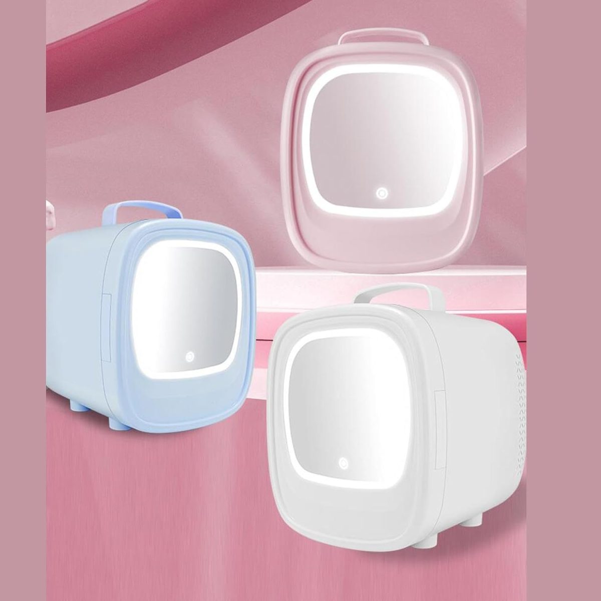 ARTISOUL® Skincare Fridge 6L with Led Makeup Mirror Mini Fridge for Food Skincare White Car Home Use | Major Appliances | Refrigerators & Freezers | Mini Fridges - Image 4