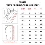 FAUSTO Men's Genuine Leather Formal Office Comfort Broad Feet Oxford Lace Up Shoes - Image 4