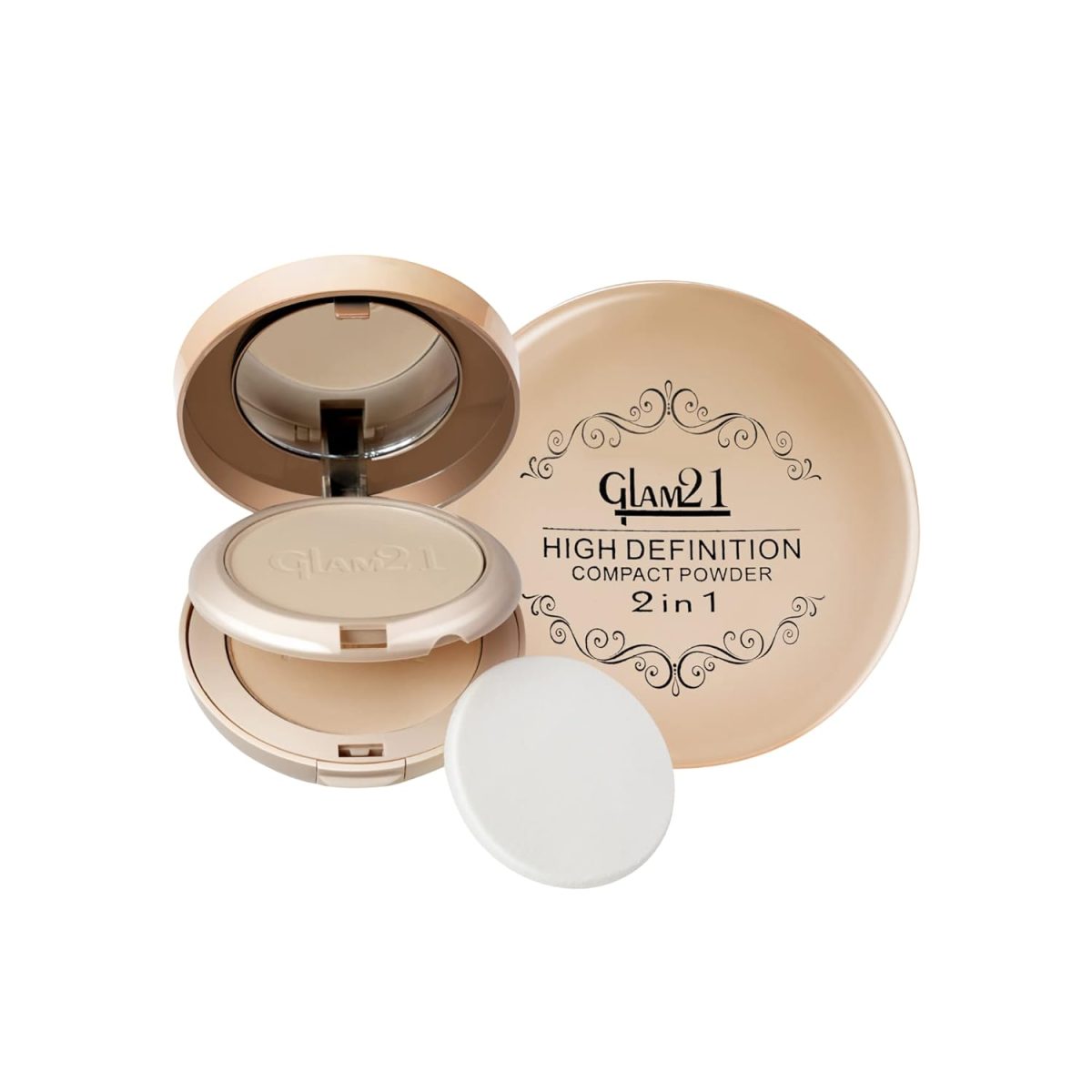Glam21 High Definition Compact Powder 2-in-1 20g | Long-lasting Mate Finish with Smooth Satin Texture