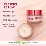 Plum Saffron & Kumkumadi Oil Daily Glow Bright Moisturizing Cream | Quick-Absorbing Day Cream to Brighten Skin, Enhance Glow | with SPF 35 for UVA/UVB Protection | All Skin Types | Women & Men | 50g - Image 2