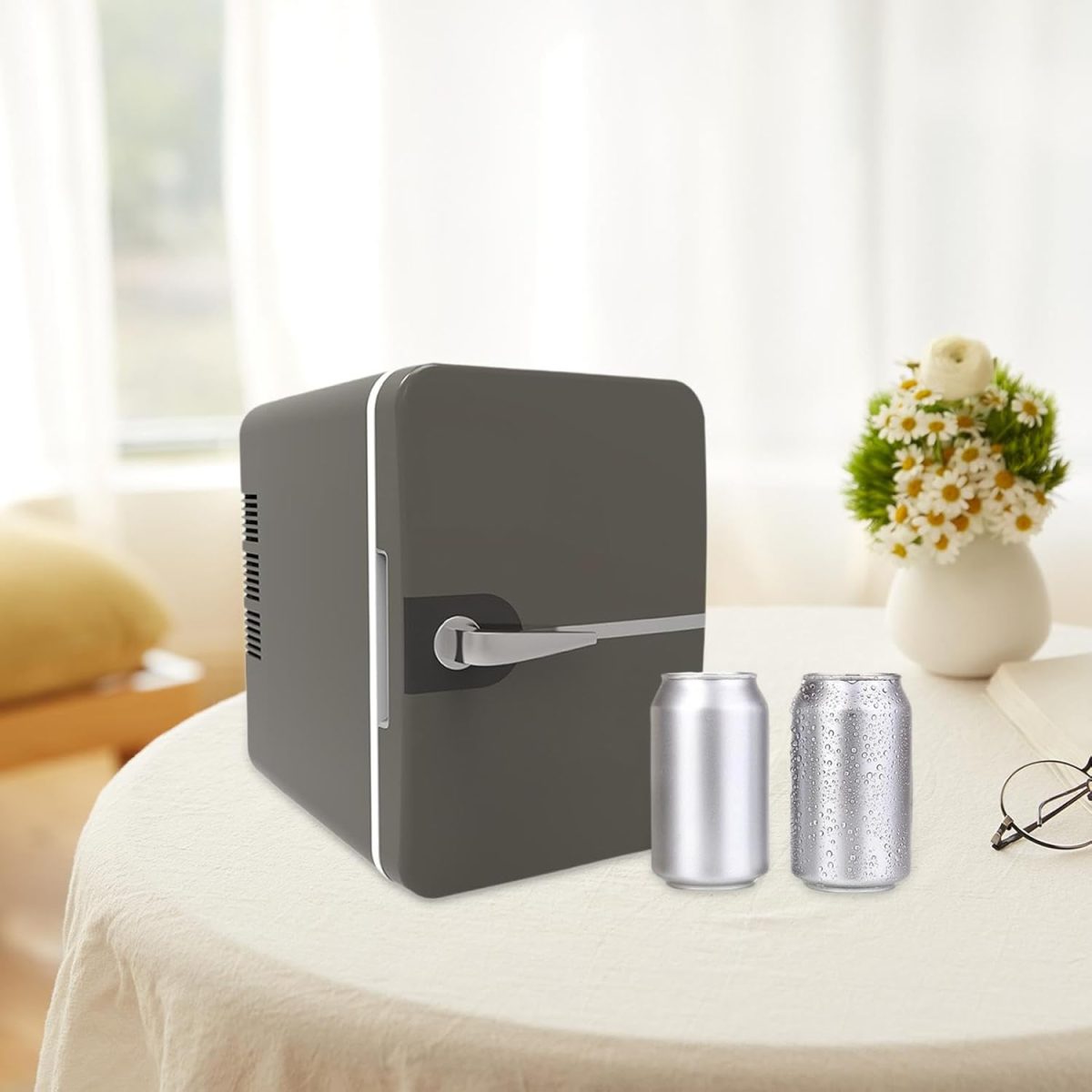 ARTISOUL® Mini Fridge 6L/8 Can Small Refrigerator Compact Refrigerator for Office Car Grey | Major Appliances | Refrigerators & Freezers | Mini Fridges - Image 6
