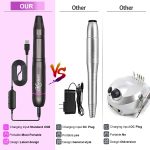 MAYCREATE® Nail Drill Machine Professional, 20000rpm Adjustable Electric Nail Filer Machine with 25pcs Accessories, Portable Manicure Pedicure Kit for Women, Nail Salon, Acrylic Gels Callus Removal - Image 3