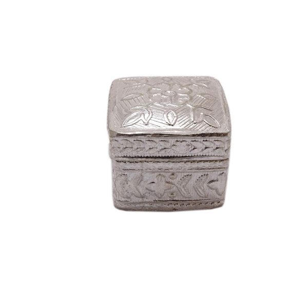 Sahiba Gems Silver Designer Meenakari Sindoor Dabbi with Lid, Pooja Items for Home, KumKum Box Spiritual Gift Item ~ Small Size