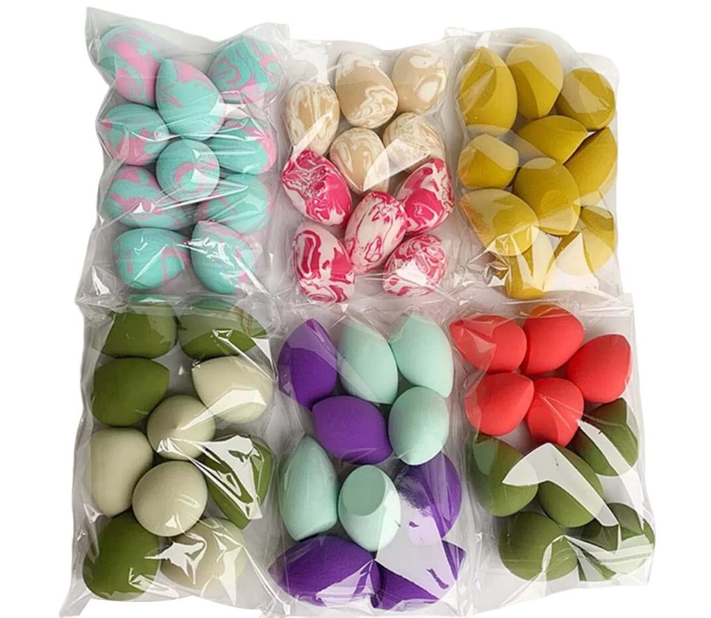 Zirak Multi Color Women's Makeup Beauty Sponge Blender for Foundation, Cream, and Powder – Latex-Free Cosmetic Puff (Multicolor – Pack of 1)