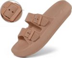 Richmen Women Open Toe Slide Sandals Flip Flops EVA Summer Slippers Non-Slip Buckle Clog Mules for Girls Lightweight Cushioned Footwear - Image 2