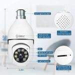 DDLC Wi-Fi Bulb CCTV Camera 1080p Wireless PTZ Bulb Shape Indoor 360° Smart Home Security Light Vision 24x7 Continuous Recording with Motion Sensor LED Lights PTZ Bulb Shape V380 Pro - Image 2