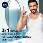NIVEA Men Body Wash, Cool Kick with Refreshing Icy Menthol, Shower Gel for Body, Face & Hair, 250 ml - Image 4