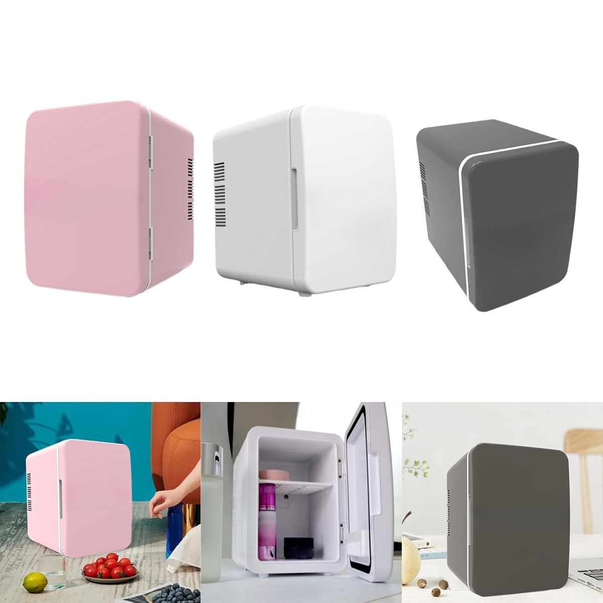 ATORSE® 4L Mini Fridge Multiuse Cosmetics Fridge for Desktop Living Room Small Place White - Image 6