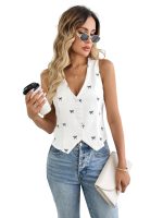 KATECLO Women's Corset Waistcoat Vest | Sleeveless V-Neck Waist Coat | Formal Suit Jacket Korean Style Tops for Women