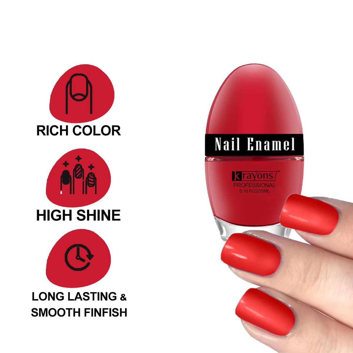 Krayons Professional Glossy Nail Paint, 5ml Each, Pack of 12 (Combo-2) - Image 5