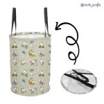PrettyKrafts 45L Laundry Basket for Clothes with Lid | Laundry Bag Foldable | Laundry Bag for Clothes | Clothes Basket | Basket for Clothes Storage | Toy Storage Basket (36x36x45cm, Grey) - Image 6