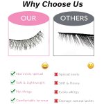 YUISI 10 Pairs of False Eyelashes, Eyelashes Natural Look Reusable, Wispy Handmade Fake Eyelashe, 3D Fluffy Lashes for Bridal & Festivals (Black-M14) - Image 2