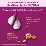 Wow Skin Science Onion Oil Shampoo & Conditioner Kit With Red Onion Seed Oil Extract, Black Seed Oil & Pro-Vitamin B5 (Shampoo + Conditioner), 600 Ml - Image 3
