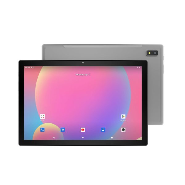 DOMO Slate SLP9 4G Tablet PC, 6765 10.1-Inch LCD, 4GB RAM, 64GB Storage, 1TB Expandable, Glass Touch Screen, Volte, Dual SIM Slots, Octa Core CPU, GPS, Bluetooth (Grey)