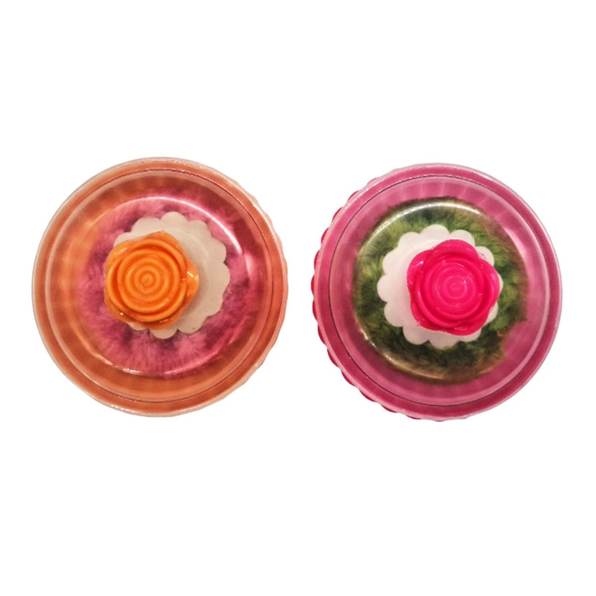 Look At Compact Powder Puff Set with Case - Baby Care After-Bath Powder Puff with Portable Talcum Powder Holder Box pack of 2 - Image 2