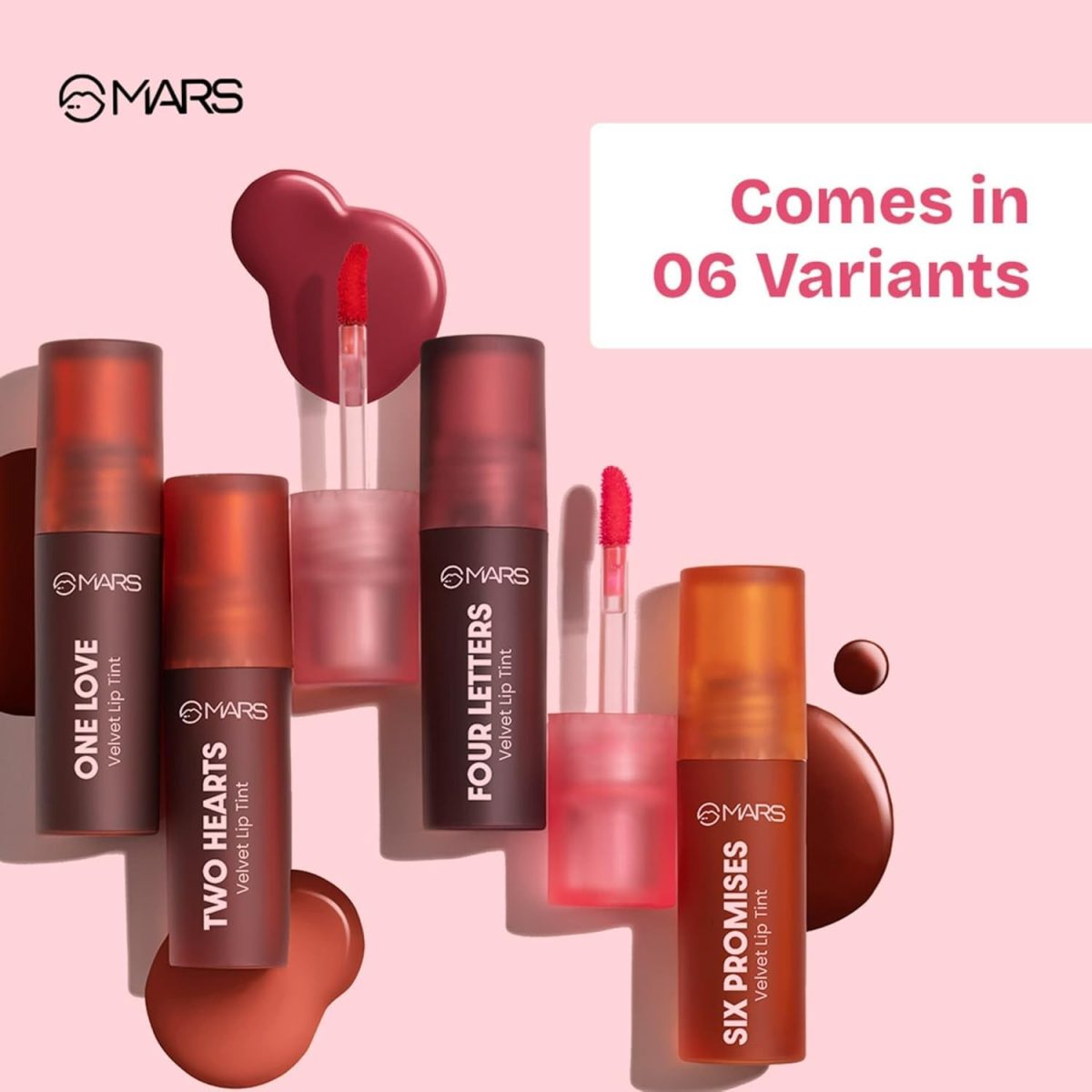 MARS PREMIUM Love Track Velvet Lip Tint (2.8ml) (ONE LOVE) | Velvet Matte Finish | Non-Sticky & Lightweight | Highly Pigmented | Comfortable Wear | 6 Flattering Shades-sh7711 - Image 5
