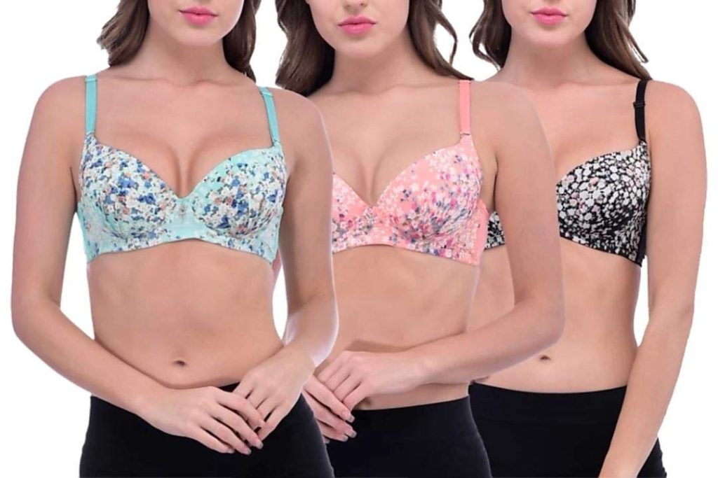Wave Fashion Women Push-up Lightly Padded Bra (Multicolor)