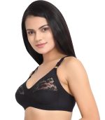 Khwaish Store Women Cotton Half Net Seamed Net Full Coverage Non Padded Everyday Bra Adjustable Straps Plus Size Bras. Size (32 Till 50) - Image 5