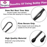 Temperia Bobby Hair Pins for Women & Girls (Pack of 100) (With Storage Box) (6cm Long) | Stylish Bob Hairpins for Hairstyling | Hair Styling Accessories Clips (Black) - Image 6