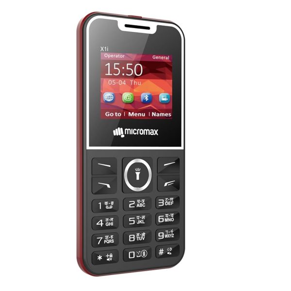 Micromax All-New X1i Smart Dual Sim Keypad Phone | Big 2.4" Display |Type C USB Port | Bright Torch| Wireless FM | Auto Call Recording | Black Red|