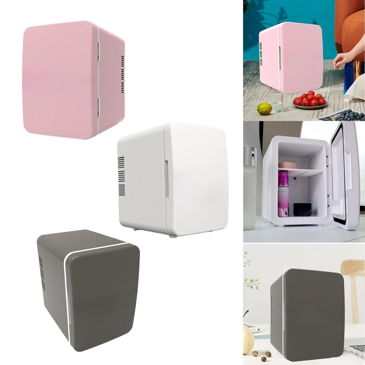 ATORSE® 4L Mini Fridge Multiuse Cosmetics Fridge for Desktop Living Room Small Place White - Image 5