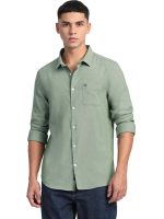 The Bear House Men's Solid Slim Fit Shirt