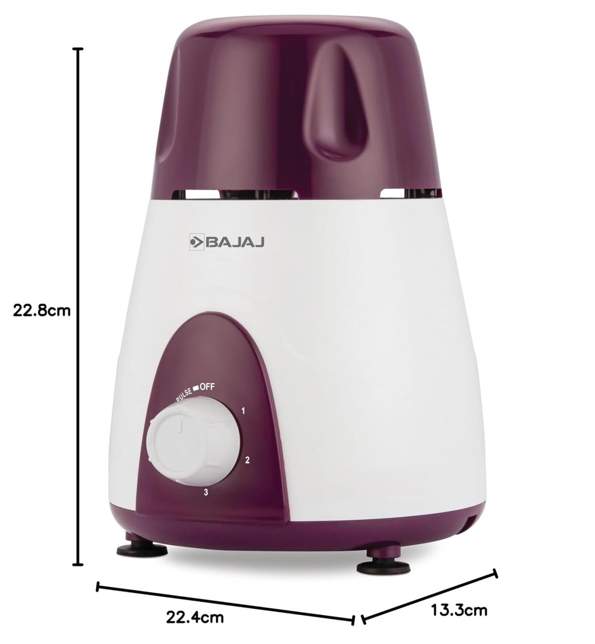 Bajaj Rex Mixer Grinder 500W | Mixie For Kitchen With Nutri-Pro Features | 3 SS Mixer Jars For Heavy Duty Grinding | Adjustable Speed Control | Multifunctional Blade System | 2 Yr Warranty【Purple】 - Image 6
