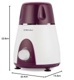 Bajaj Rex Mixer Grinder 500W | Mixie For Kitchen With Nutri-Pro Features | 3 SS Mixer Jars For Heavy Duty Grinding | Adjustable Speed Control | Multifunctional Blade System | 2 Yr Warranty【Purple】 - Image 6