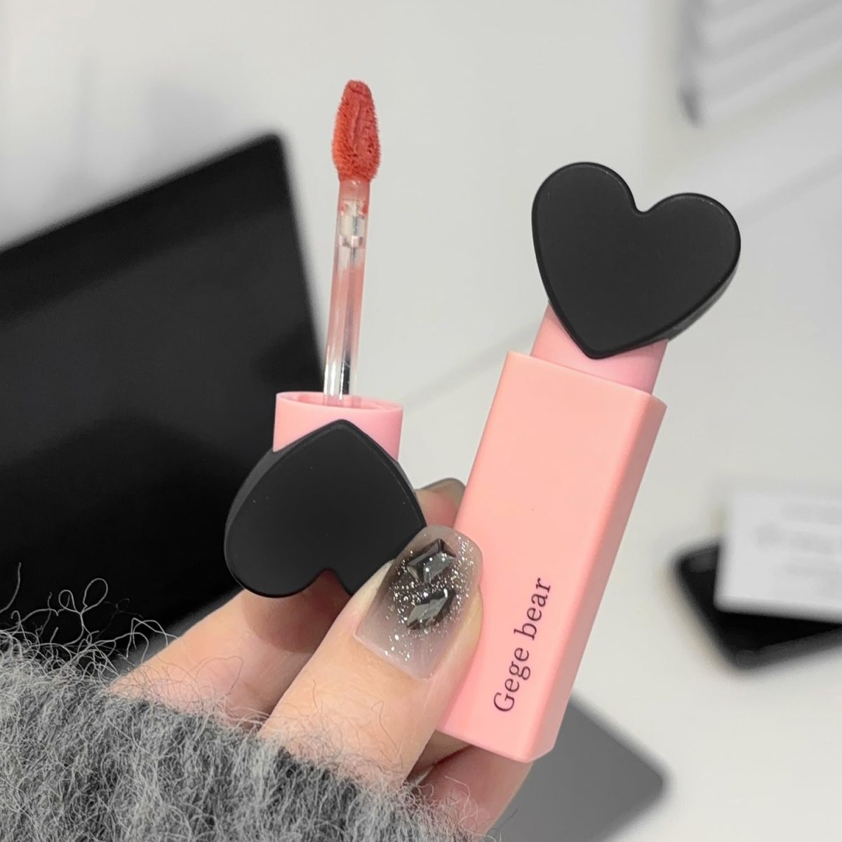 Gege Bear Dreamy Sweet Velvet Lip Glaze | Brown Nude, Baby Pink & Blood Red Shades | Best Lipstick Brand for Women | 6 Cute Shades Makeup for All (02# Bean Paste Sleep Talk, 2.5g) - Image 7