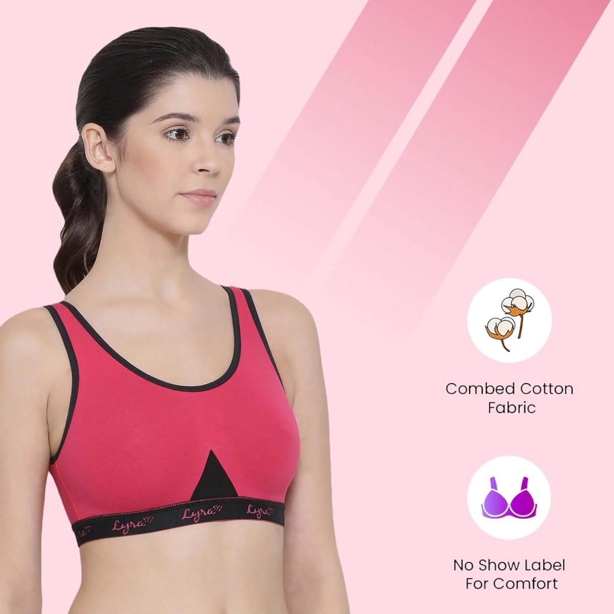 Lyra Women's Cotton Sports Bra - Image 7