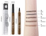 GITGRNTH Eyebrow Contour Pen, 4-Point Microblading Eyebrow Tattoo Pen for Natural-Looking Brows, Waterproof & Long-Lasting, Smudge-Proof Eyebrow Pencil for Wome(Black) - Image 3