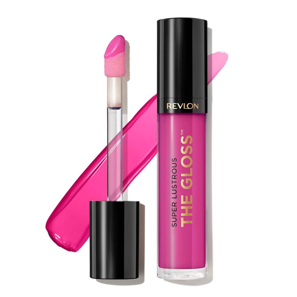 Revlon Super Lustrous The Gloss, Non-Sticky, High Shine Glossy Finish, Lightweight Moisture Enriched With Agave, Moringa Oil Capuacu Butter - Pink Obsessed