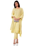 Amazon Brand - Myx Women's Embroidered Kurta Pant Set with Dupatta
