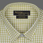 ACCOX Men's Breathable Cotton Long Sleeves Regular Fit Checkered Formal Shirt for Men (GCR335) - Image 3