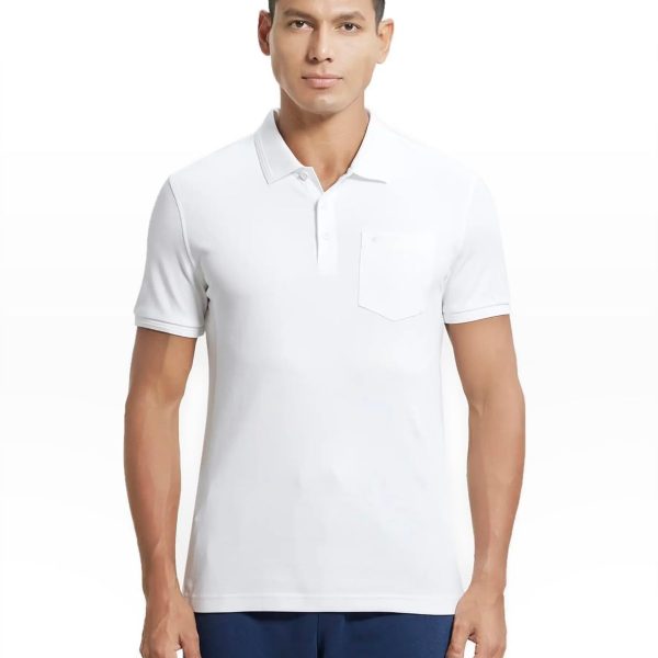 Jockey 3913 Men's Super Combed Cotton Rich Solid Half Sleeve Regular Fit Polo T-Shirt with Chest Pocket