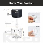 Rico Japanese Technology Wireless Mini Electric Chopper | 1 Year Replacement Warranty | Unbreakable Bowl | One Touch Operation | 10 Seconds for Mincing Garlic, Ginger, Onion, Vegetable, Meat - 250 ML - Image 7