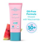 Aqualogica Radiance+ Oil Control Fluid Sunscreen For Oily Skin - 50 G|Ultra-Light Fluid Texture|Spf 50+ Pa++++ Uva & Uvb Protection|Controls Excess Oil| Non Greasy|No White Cast|For Men & Women - Image 3
