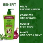 SESA Ayurvedic Anti Hairfall Shampoo For Dry And Frizzy Hair Reduces Hairfall Made With 6 Ayurvedic Herbs Paraben Free Shampoo - 500ml - Image 5
