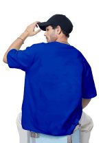 LEOTUDE Men's Overiszed Cottonblend Half Sleeve Drop Shoulder Regular Fit T-shirt - Image 2