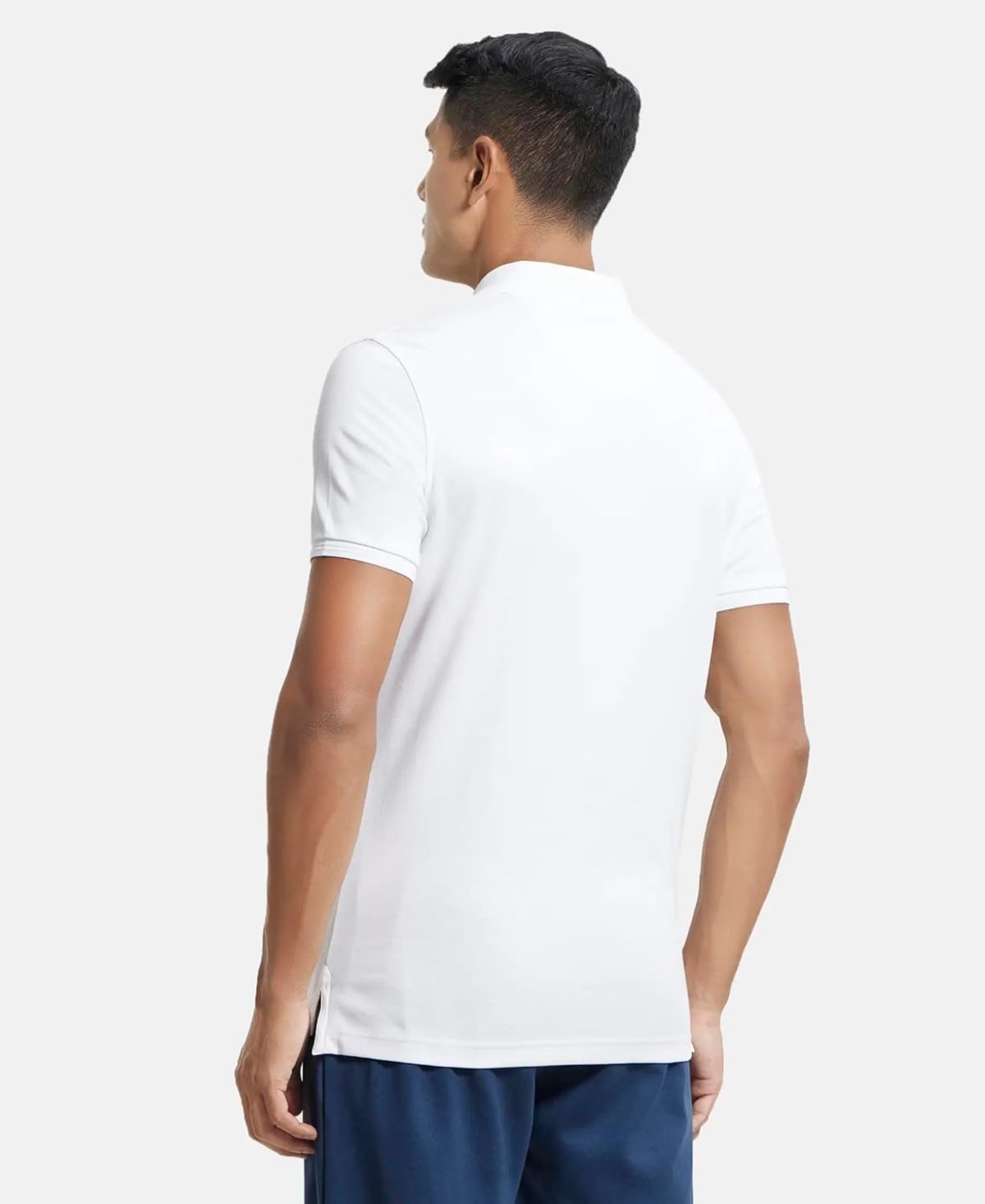 Jockey 3913 Men's Super Combed Cotton Rich Solid Half Sleeve Regular Fit Polo T-Shirt with Chest Pocket - Image 3