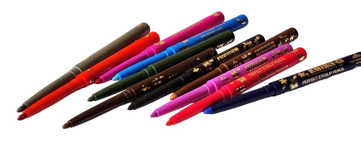 TopFinder® 12pc Set Colored Eyeliners Polyester | Matte 12 hours stay| Waterproof| Eye Liner Best Matte Glossy Beauty Lip Eyeliner Sketch Pen Colour Pencil Long Lasting Women Girls