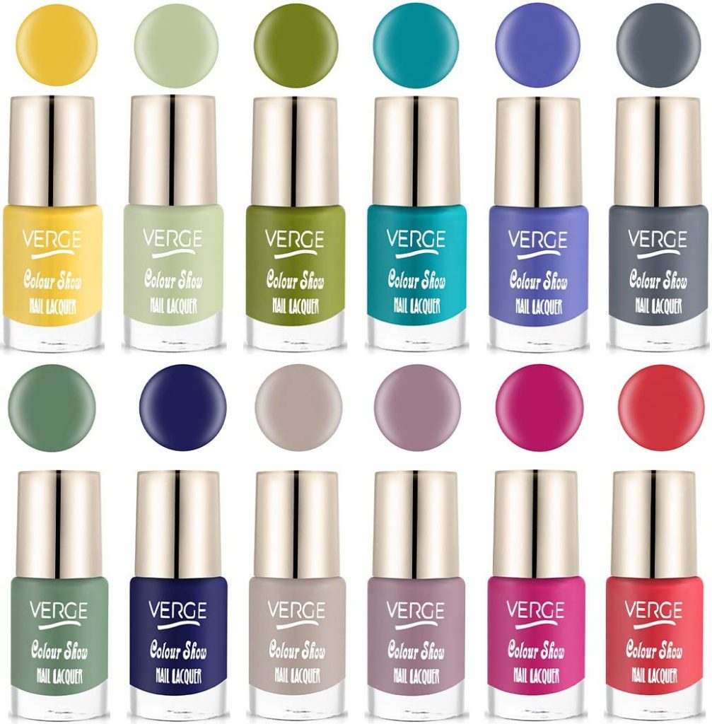 VERGE Glossy Finish Colour Show Ultra Shine Nail Lacquer (NO CHIPPING & NO FADING) (Pack of 12) NON TOXIC AND PARABEN FREE (CS12_41), 72 ml