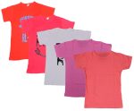 IndiWeaves Boys Combo Pack of Printed and Solid Cotton T-Shirts (Maroon/Pink/White/Meganta/red_14-15 Years) Pack of 5