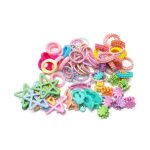 Radhu & Kabby Assorted Colourful Hair Accessories Set for Kids | Transparent Purse with Handle | Includes Mini Hair Ties, Clips, Mini-Clutchers for Easy Styling | Multicolour - Image 7