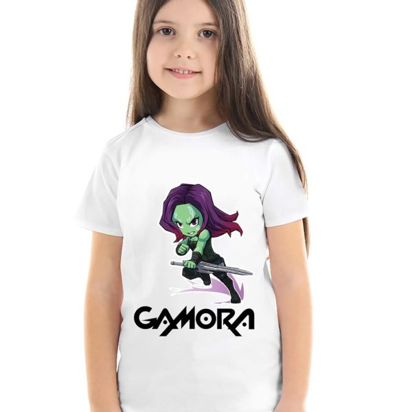 FancyDressWale Girl's Polyester Gamora T-Shirt (FDWGAMORA-TSHIRT-STYLE-1-6-7, 6-7 Years)