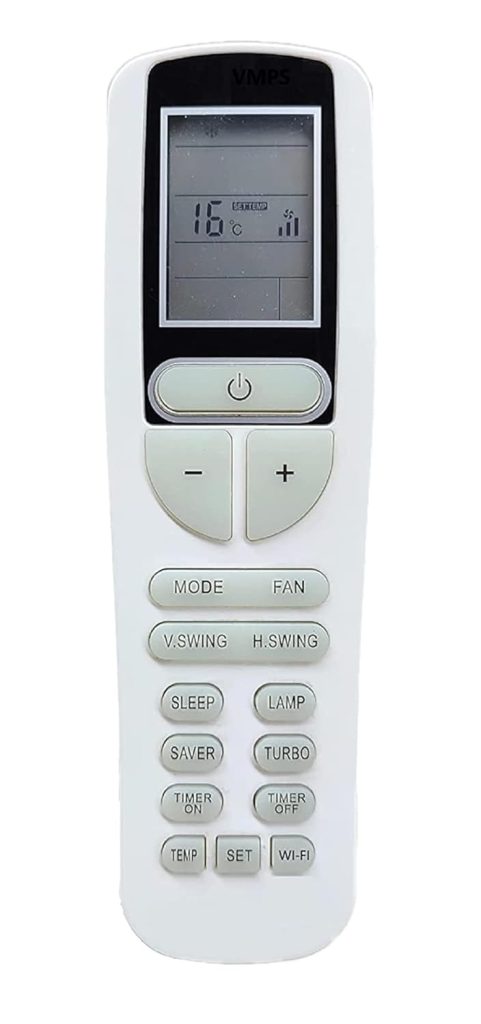 LUCRE 2 Years Warranty AC Remote Compatible for Voltas Smart Split AC Remote 1.5 Ton 2 Ton 5 Star with WiFi Button (SAC_185V_JZJ, White)