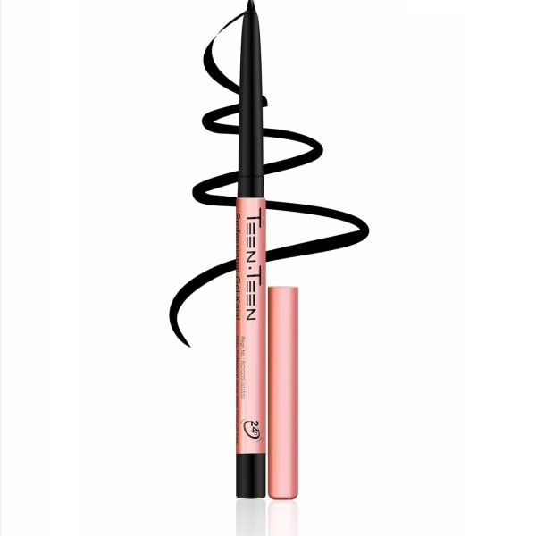 TEEN TEEN Dream Gel Kajal – Non-Transfer, Smudge-Proof & Waterproof Formula | Long-Lasting Wear with Intense Rose Gold Finish | Professional Eye Makeup for Bold Definition, Black