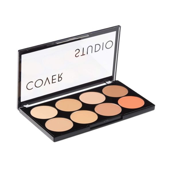 SWISS BEAUTY Light Coverage Cover Studio Ultra Base Compact Cream For All Skin Types Concealer Palette, 16G Matte Finish, Pack Of 1