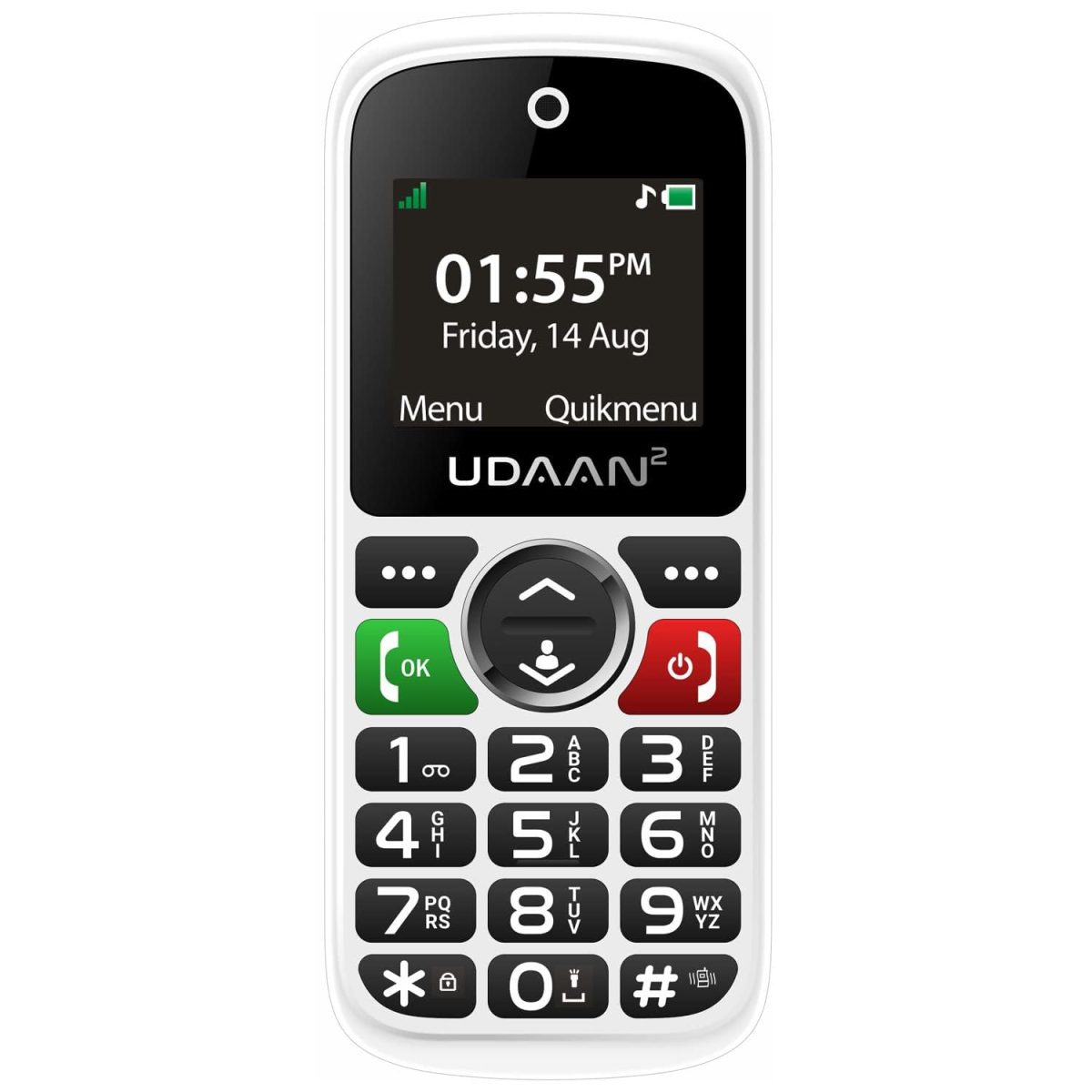 easyfone Udaan2 1.8" Display with 20+ Senior Citizen Friendly Features Like Loud Sound, Photo Speed dial, Simple menu, SOS, Incoming Call Restriction, Auto-Call Recording, Dual SIM, White - Image 9
